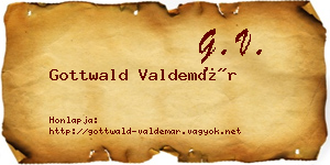Gottwald Valdemár névjegykártya